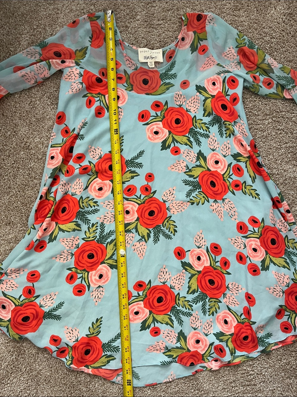 Like NEW!! Anthro Rifle Paper Co. Fluttered Blooms Dress - Picture 14 of 14